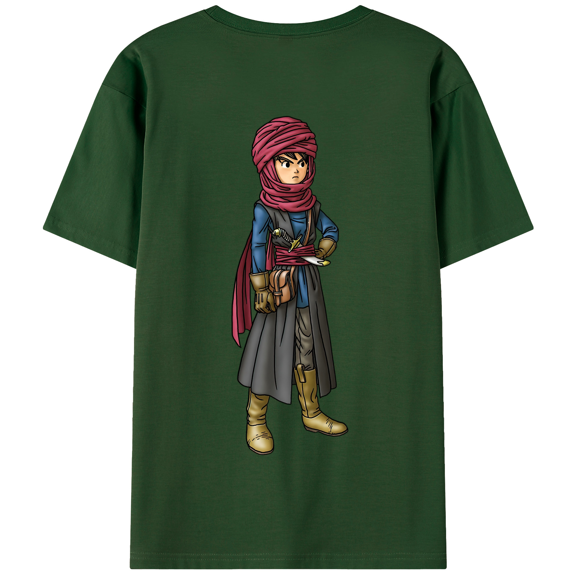 （画像用） ドラゴンクエスト Doragon Kuesuto Dragon Quest 綿100％半袖Tシャツ（背面プリント）